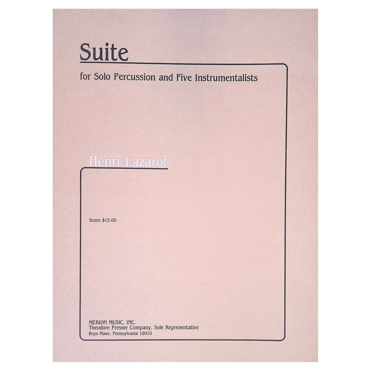 Suite for Solo Percussion and Five Instrumentalists by Henri Lazarof