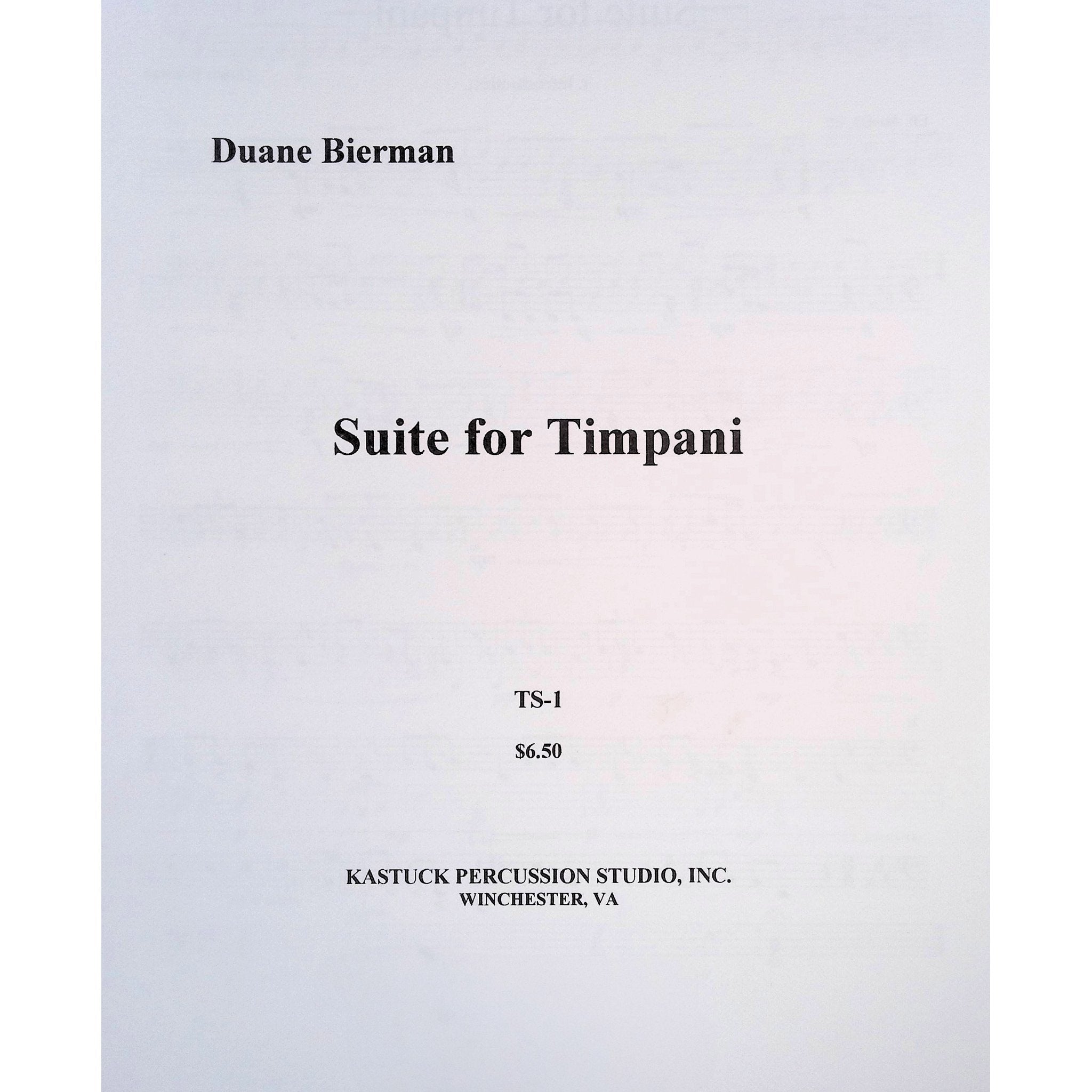 Suite for Timpani by Duane Bierman
