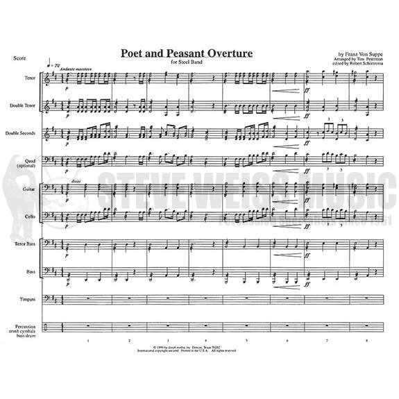 Suppe-Poet and Peasant arr. Peterman(SP)-Steel drs./3T/P