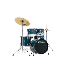 Tama Imperialstar 5-piece Drum Set with Hardware and Meinl HCS Cymbals - 18" Bass Drum - Hairline Blue
