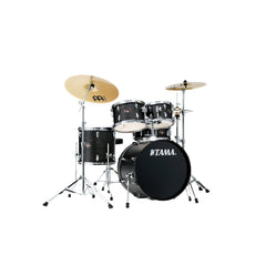 Tama Imperialstar 5-piece Drum Set with Hardware and Meinl HCS Cymbals - 20" Bass Drum - Black Oak Wrap