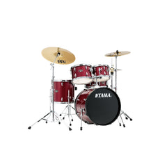 Tama Imperialstar 5-piece Drum Set with Hardware and Meinl HCS Cymbals - 20" Bass Drum - Candy Apple Mist