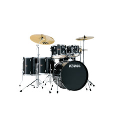 Tama Imperialstar 6-piece Drum Set with Hardware and Meinl HCS Cymbals - 22" Bass Drum - Hairline Black