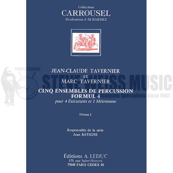 Tavernier-Cinq Ensembles de Percussion Formul 4-P/Metronome