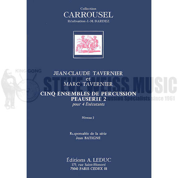 Tavernier-Cinq Ensembles de Percussion Peauserie 2-P