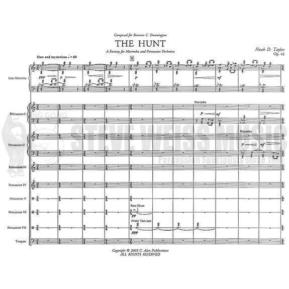 Taylor, N.-Hunt, The (A Fantasy for Marimba and Percussion Orch.)(SP-8+1)-B/Cro/C/V/3M/P/5T