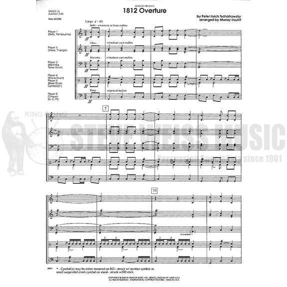 Tchaikovsky-1812 Overture arr. Houllif (B/V/M/3T/P) NOW DIGITAL DOWNLOAD ONLY
