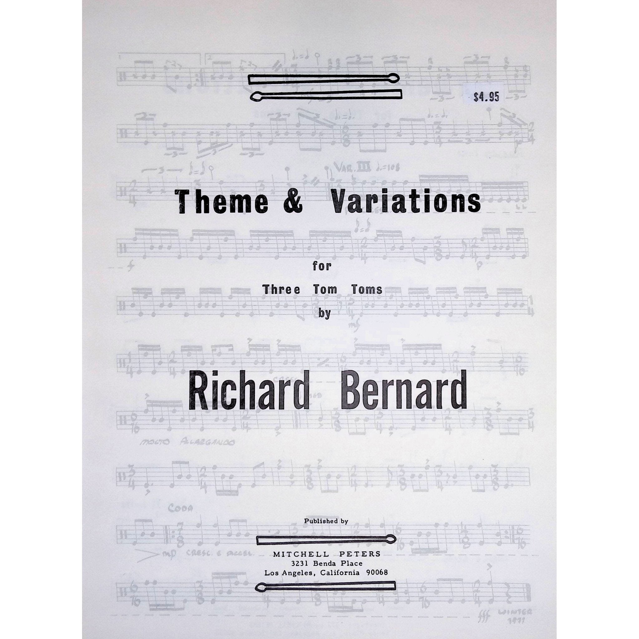 Theme and Variations for Three Tom Toms by Richard Bernard