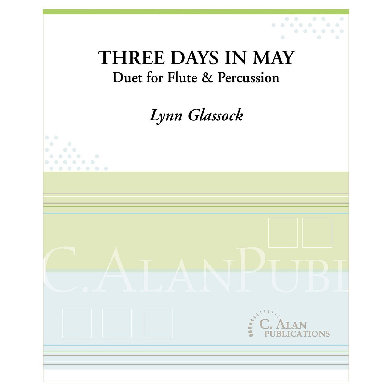 Three Days in May Duet for flute and percussion lynn glassock cover page