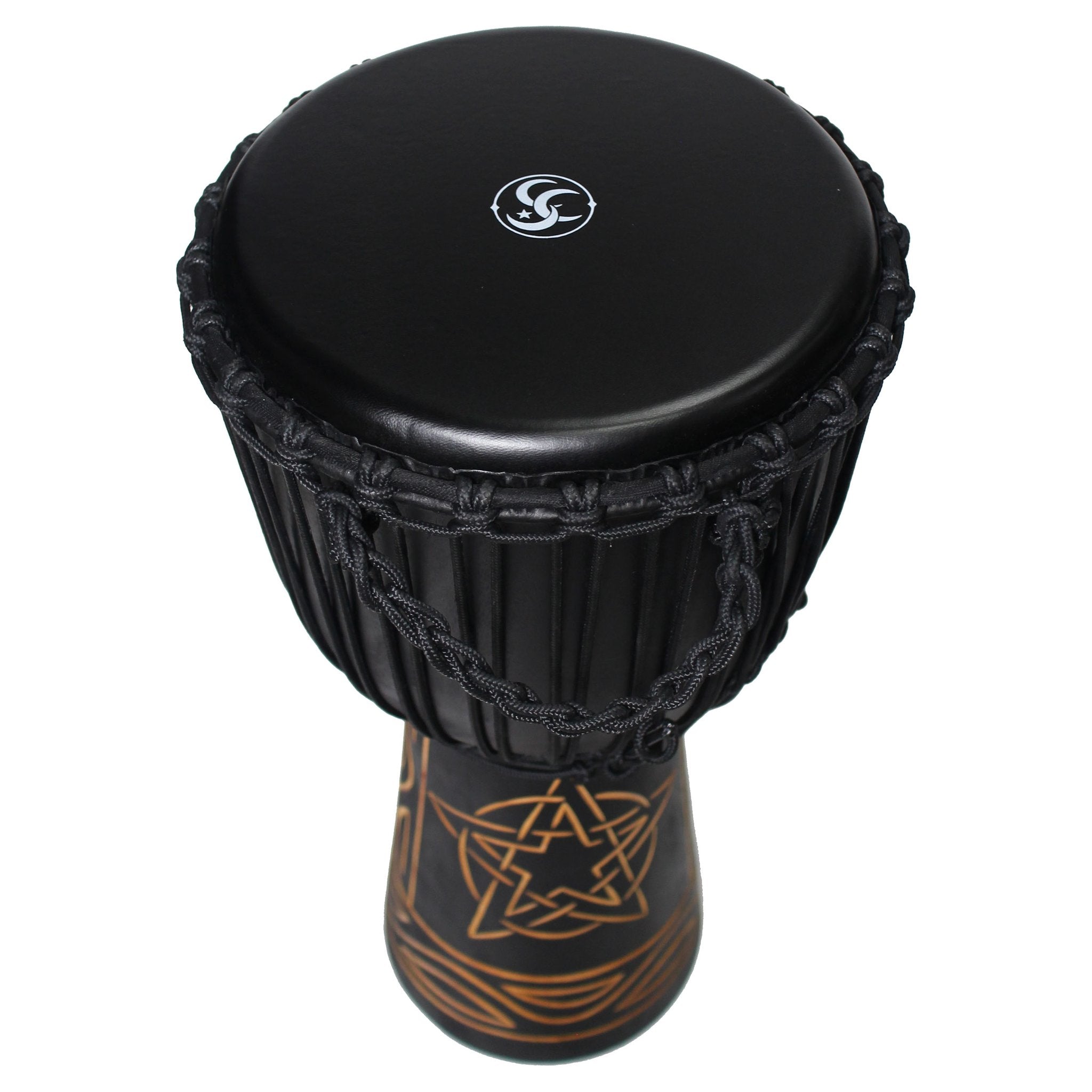 Toca 12" Sully Erna Black Mamba Rope Tuned Djembe Top View Head