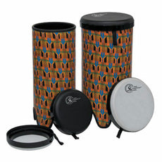 10" - Toca Sympatico Tunable Tubadora with Synthetic Leather Head - Kente Cloth Finish