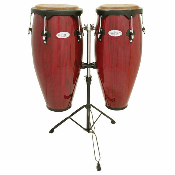 Toca Synergy Series Wood Conga Set w/Stand - Red Finish
