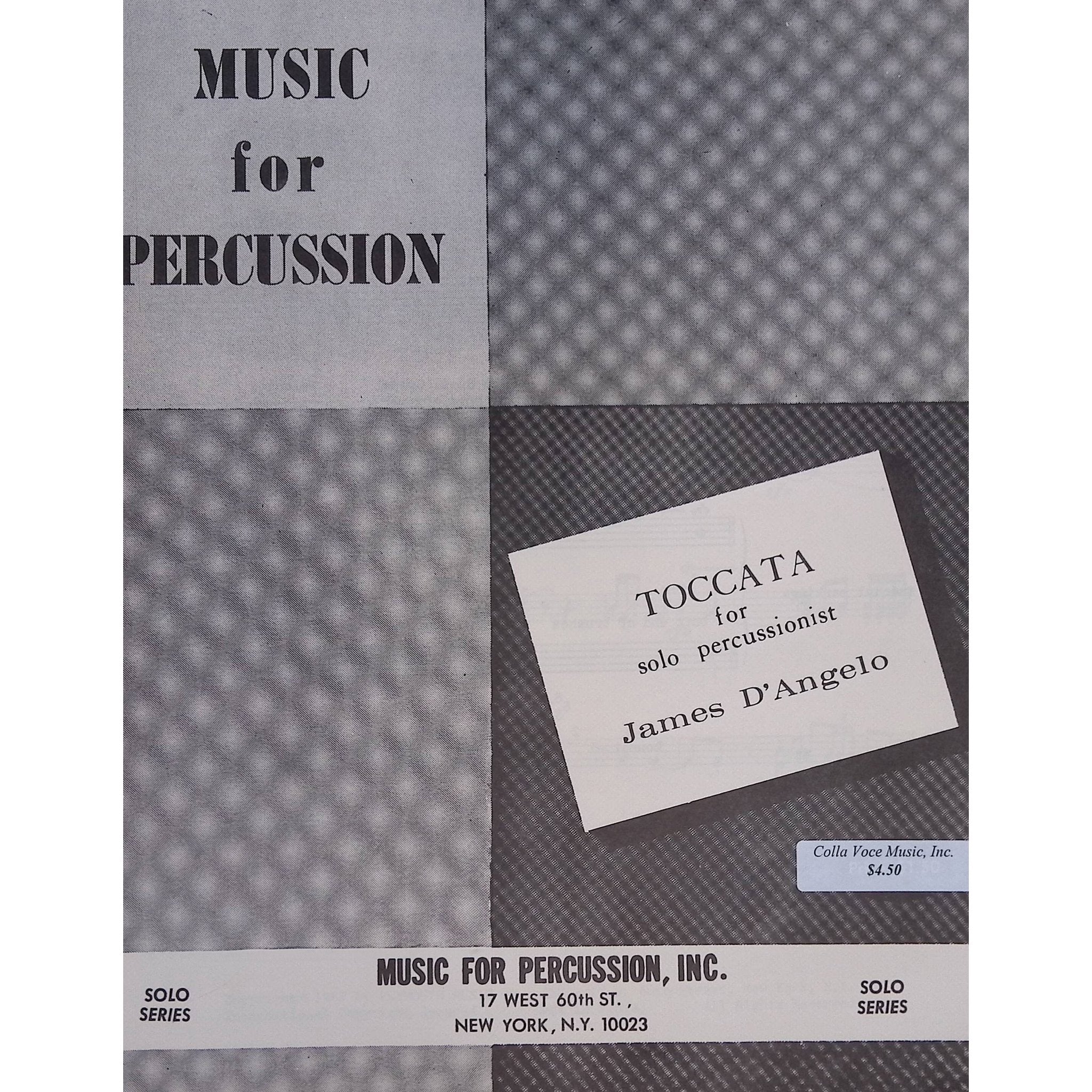 Toccata For Solo Percussionist by James D Angelo