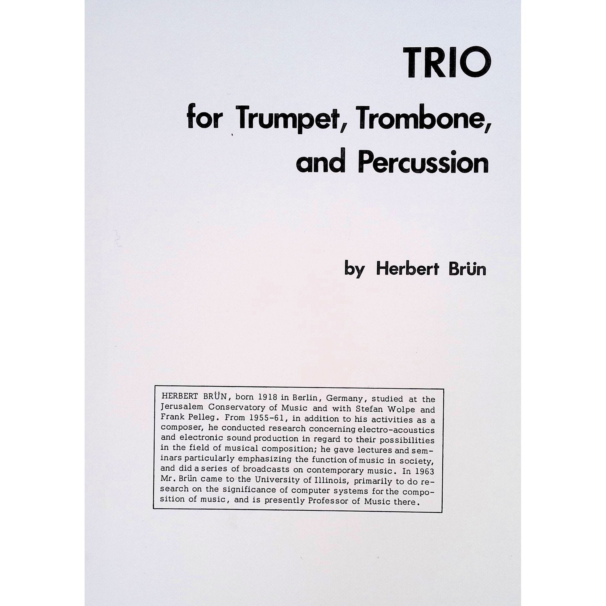 Trio by Herbert Brun