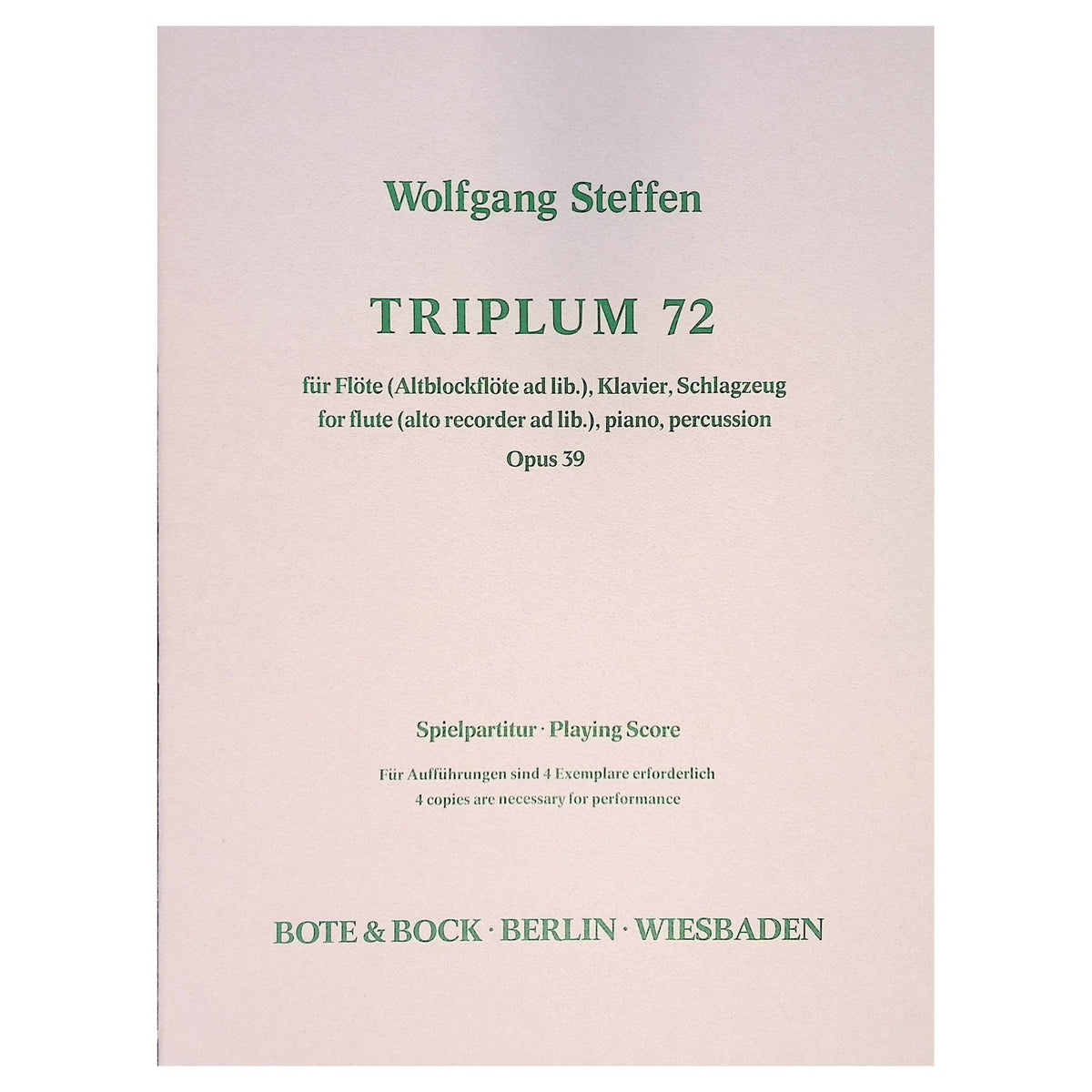 Triplum 72 by Wolfgang Steffen