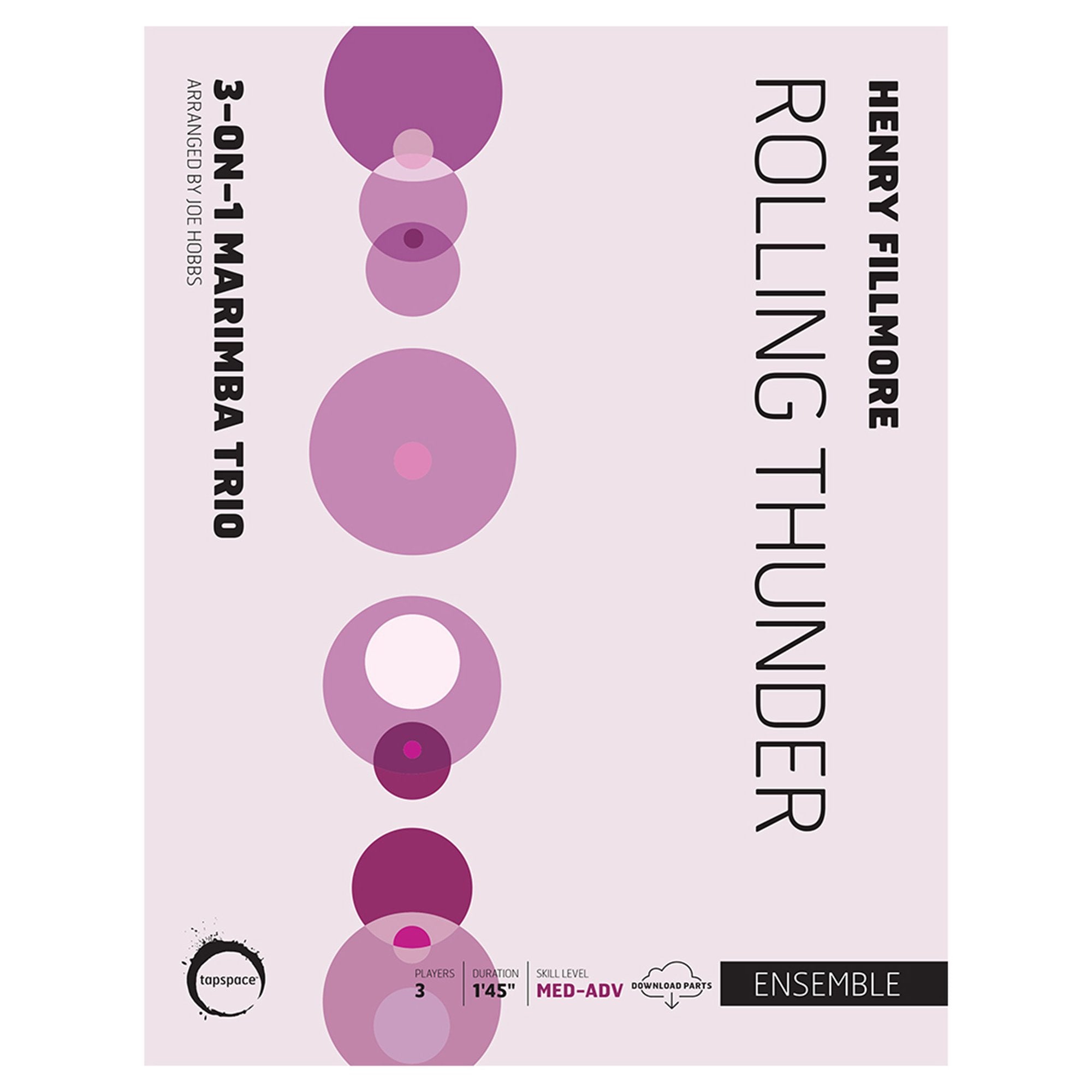 TSPCE26-005 Rolling Thunder by Henry Fillmore arranged by Joe Hobbs Cover Marimba Trio