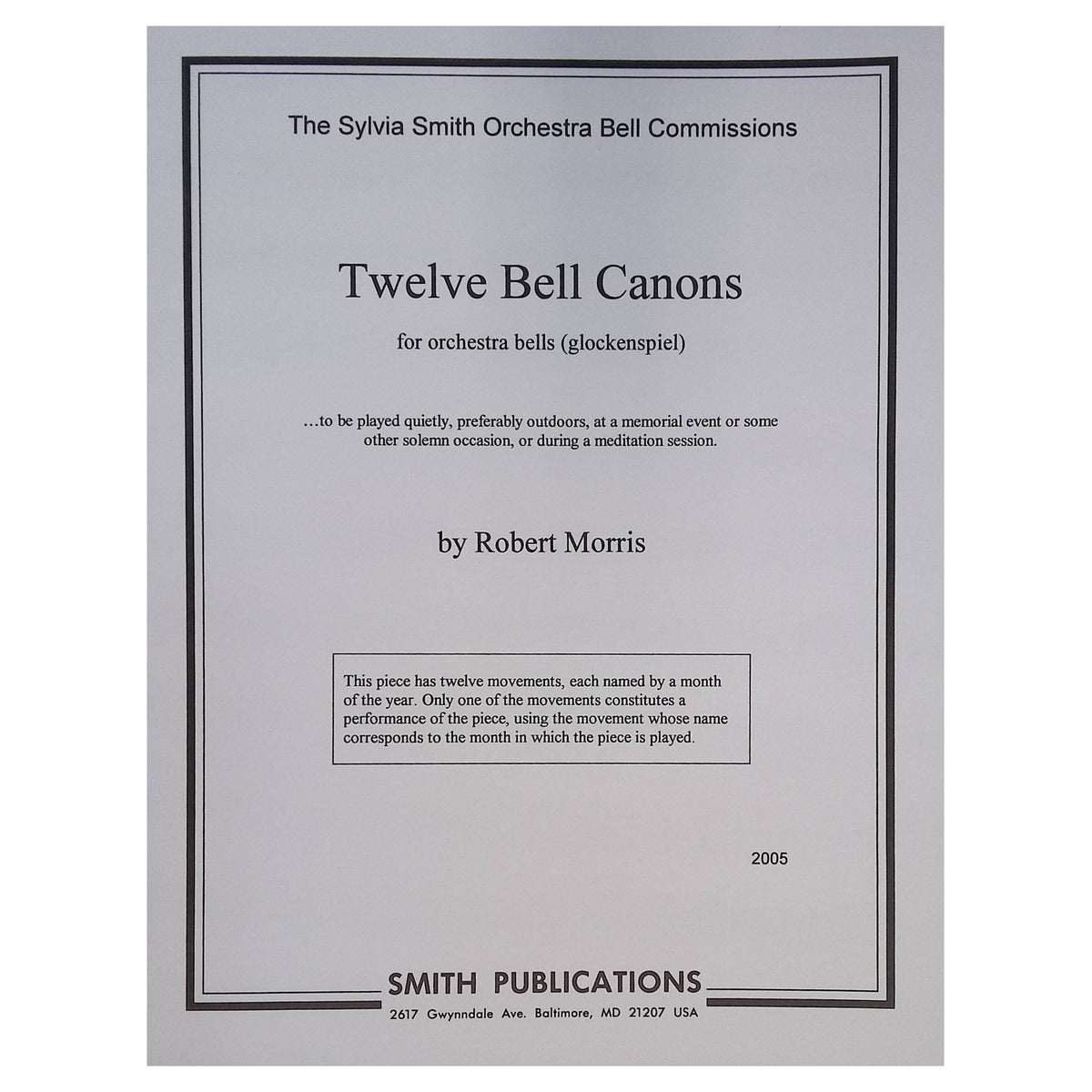 Twelve Bell Canons by Robert Morris