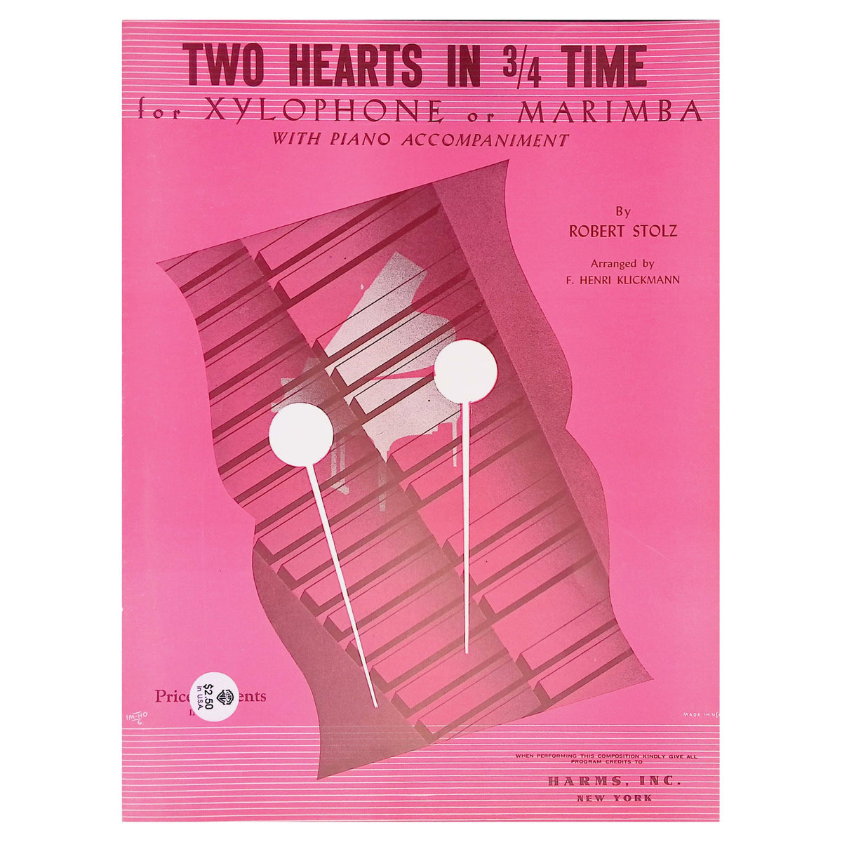 Two Hearts in 3/4 Time by Robert Stolz arranged by F Henri Klickmann