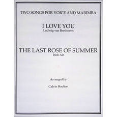 Two Songs for Voice and Marimba by Calvin Bolton