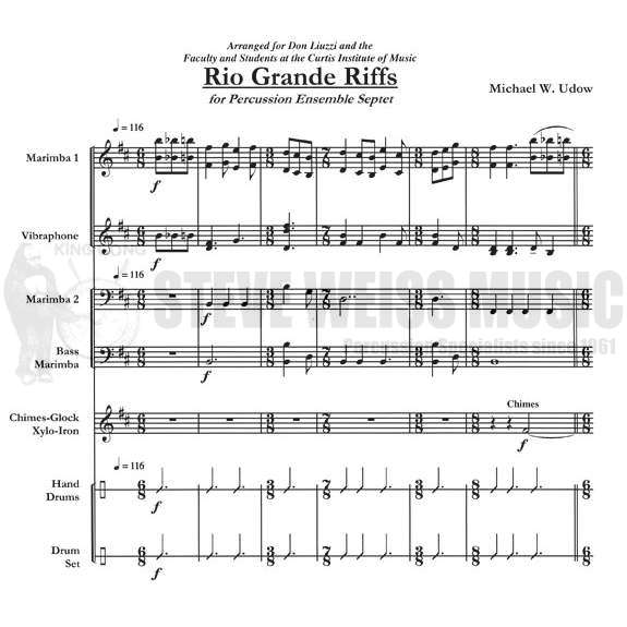 Udow-Rio Grande Riffs (Perc. ens. version) (SP)-B/V/C/X/ 3M/DS/P