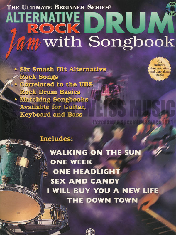 Ult. Beginner Ser.-Alternative Rock Drum Jam w/songbook (CD)