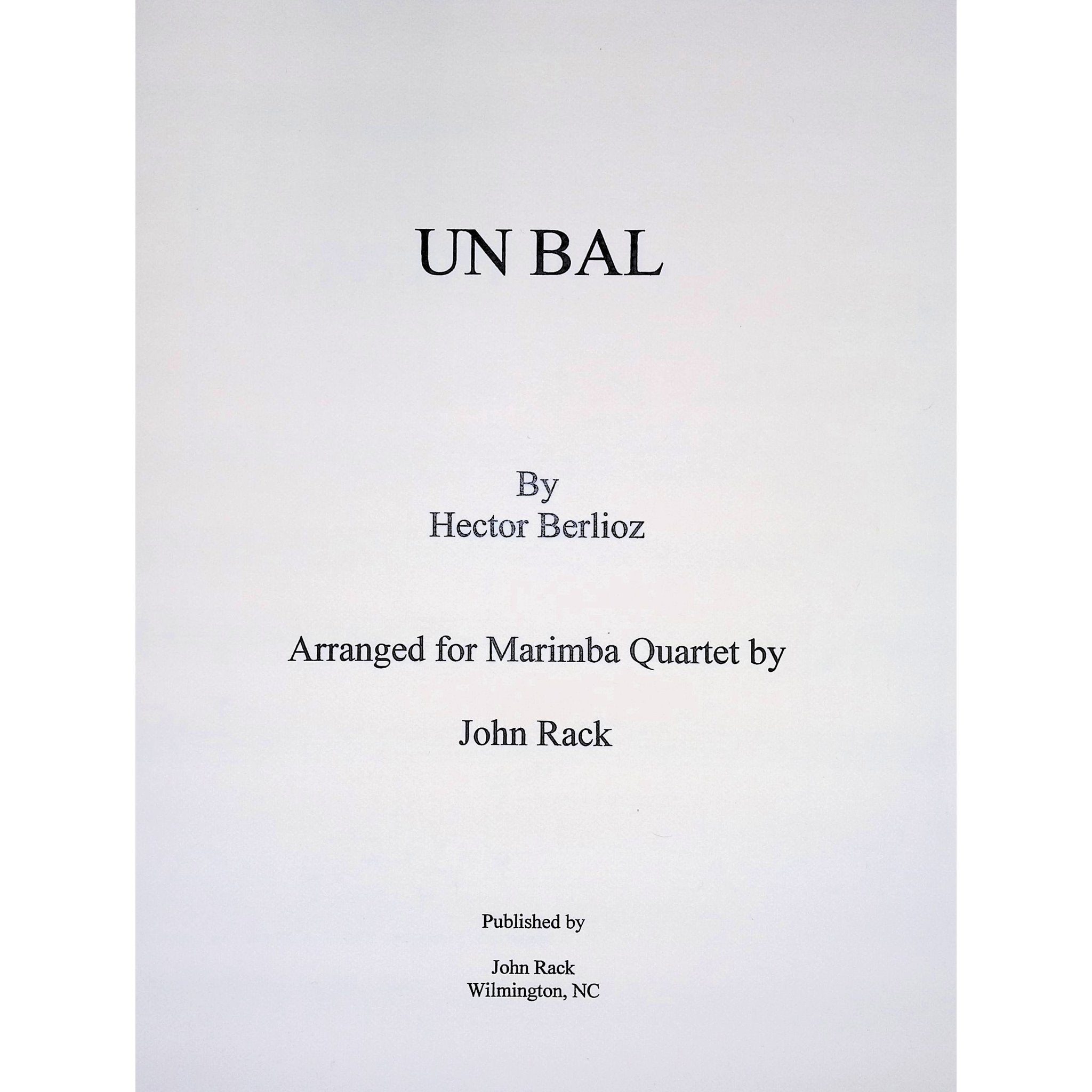 Un Bal hector Berlioz arranged by John Rack