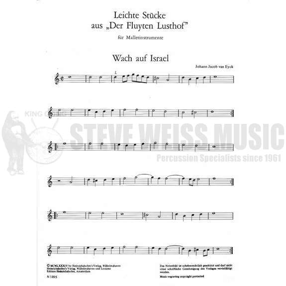 van Eyck-Easy Pieces from Der Fluyten Lusthof vol 1-Mall. in
