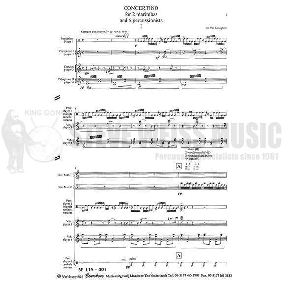 Van Landegham-Concertino for Two Marimbas and Six Percussionists