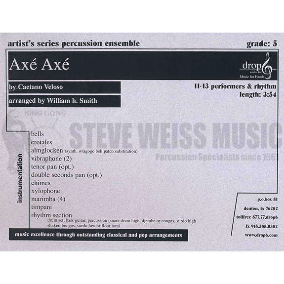 Veloso-Axe Axe arr. Smith (SP)-B/2V/C/X/4M/almgl./3T/P/opt. stee