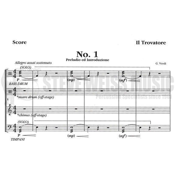 Verdi-II Trovatore (Complete - Perc. & Timp ed. By T. Dimond)