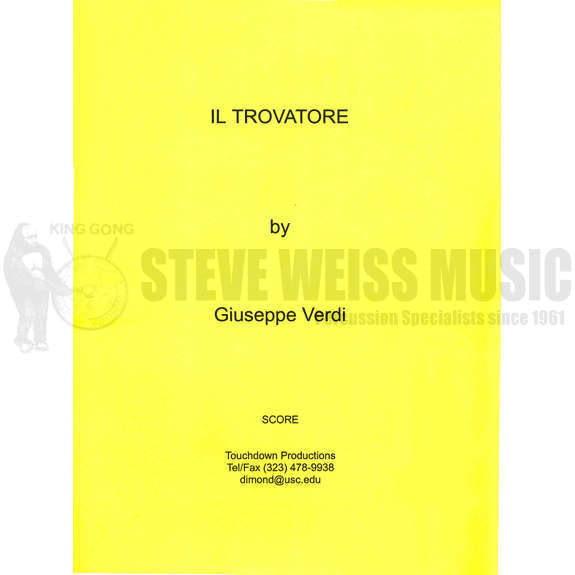 Verdi-II Trovatore (Complete - Perc. & Timp ed. By T. Dimond)
