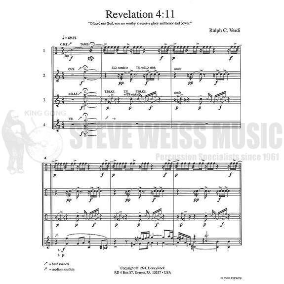 Verdi-Revelation 4:11(SP)-B/V/C/P