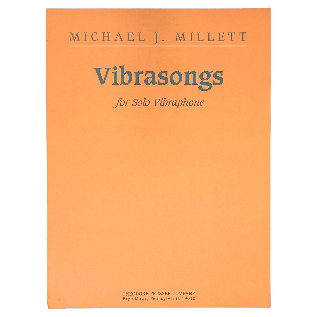 Vibrasongs by Michael J Millett cover page