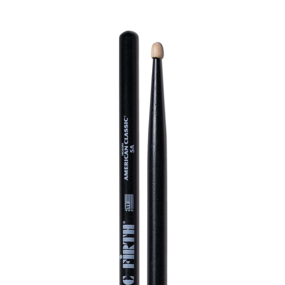Vic Firth American Classic 5AB Black Drumsticks - Wood Tip - Image 3
