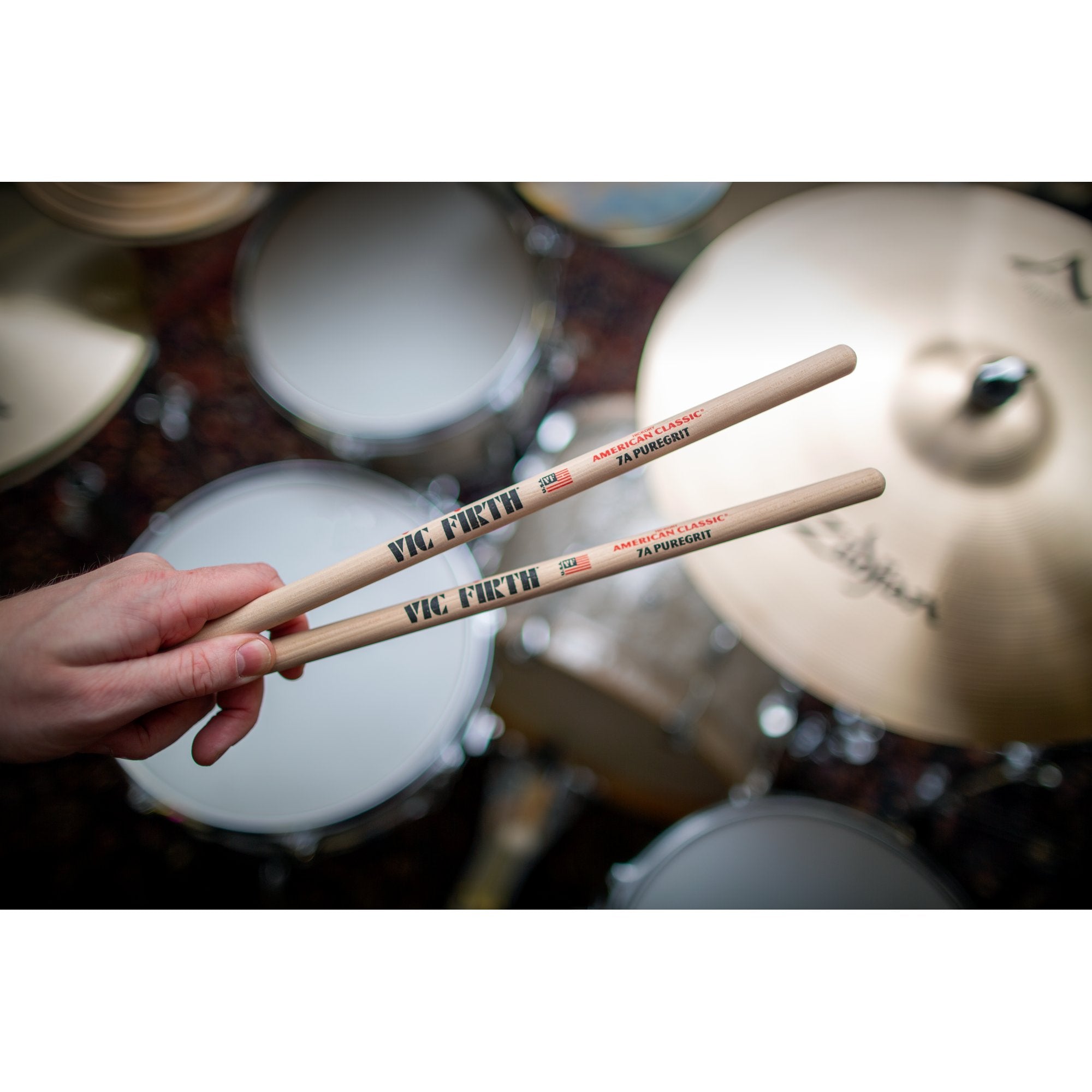 Vic Firth American Classic 7A PureGrit Drumsticks - Image 6