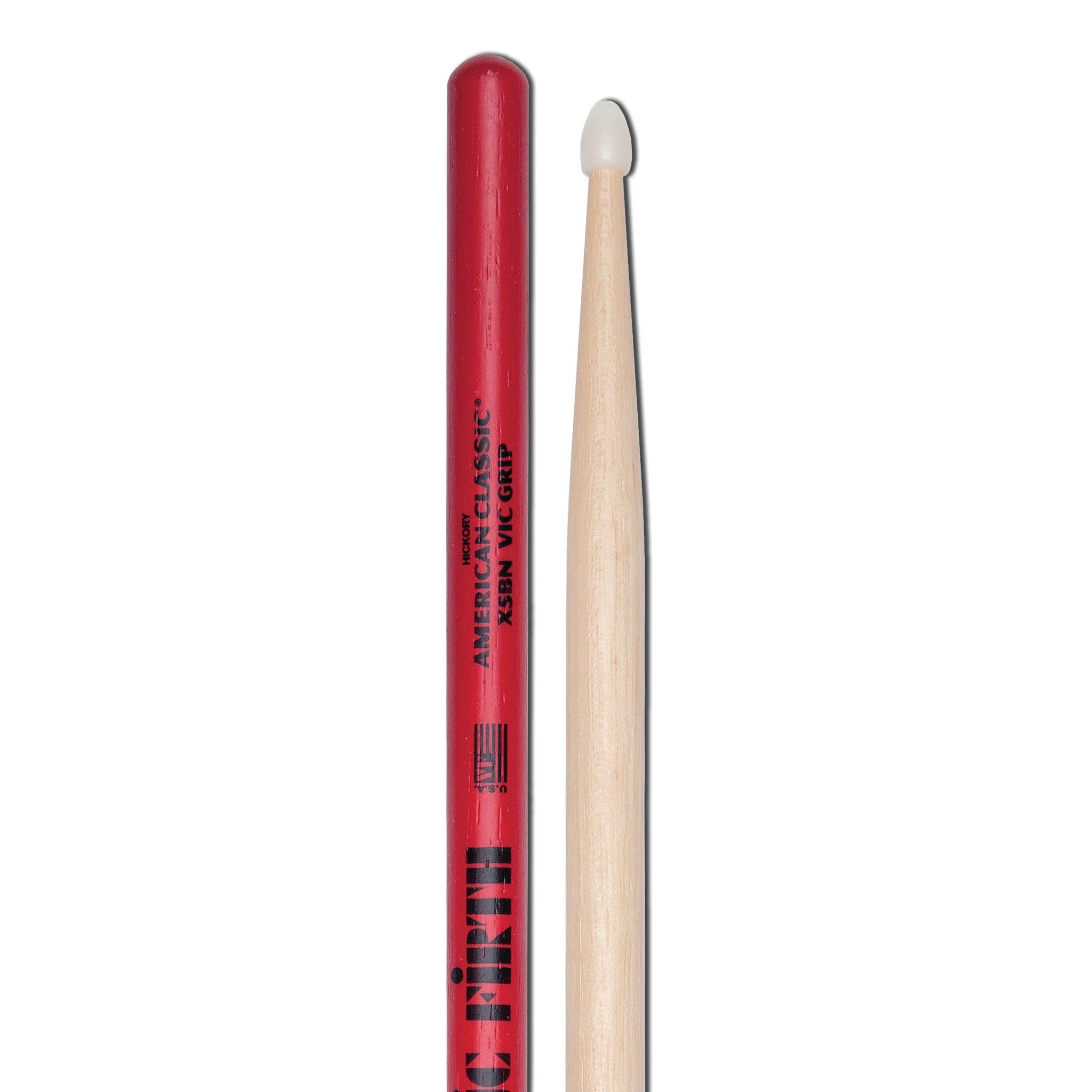 Vic Firth American Classic X5BN Grip Drumsticks - Nylon Tip - Image 3