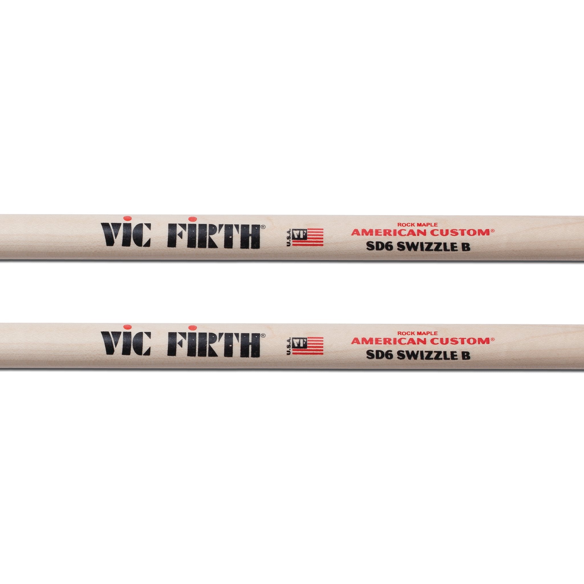 Vic Firth American Custom SD6 Drumsticks - Swizzle B - Image 2