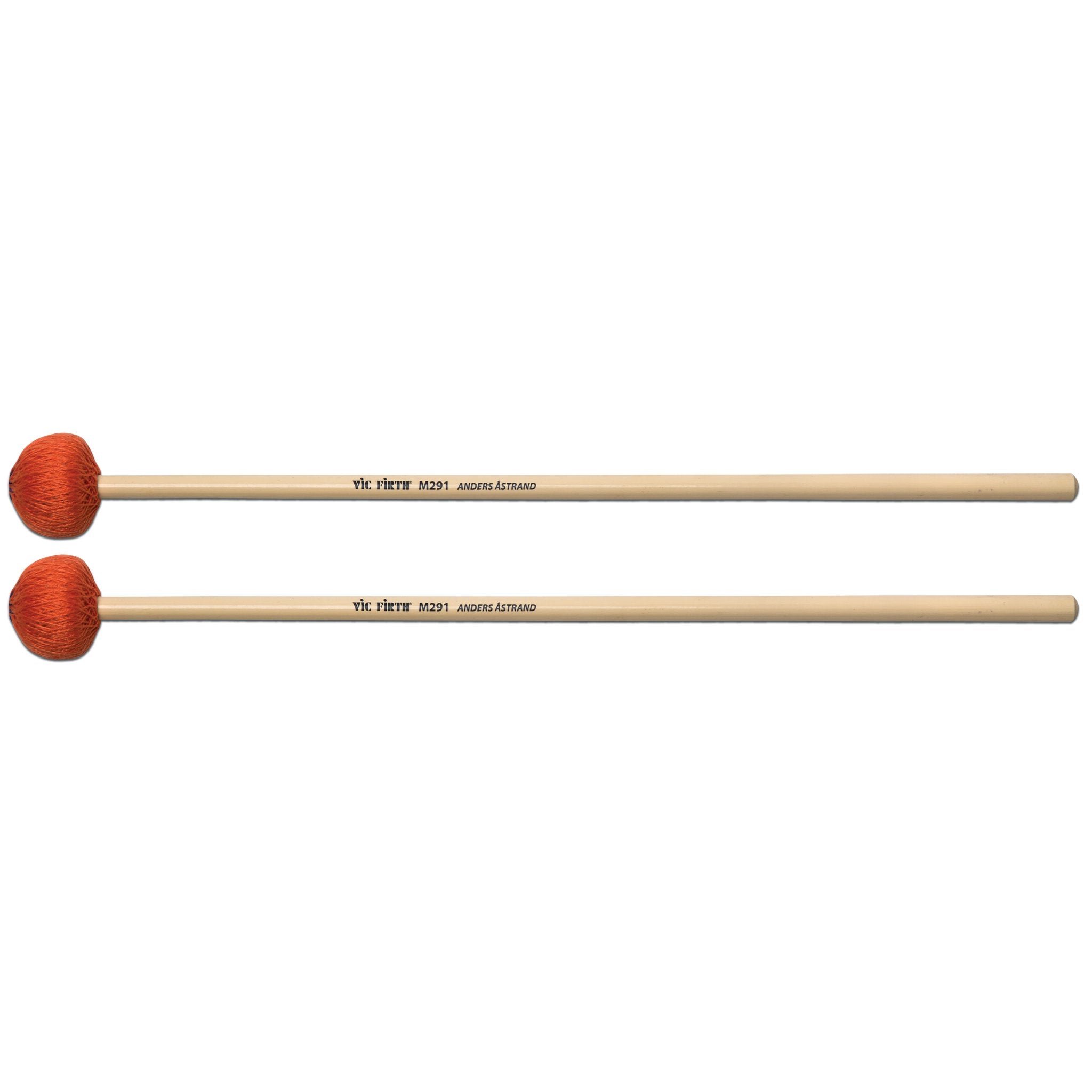 Vic Firth Anders Astrand Orange Series M291 Medium Soft Marimba Mallets - Image 1