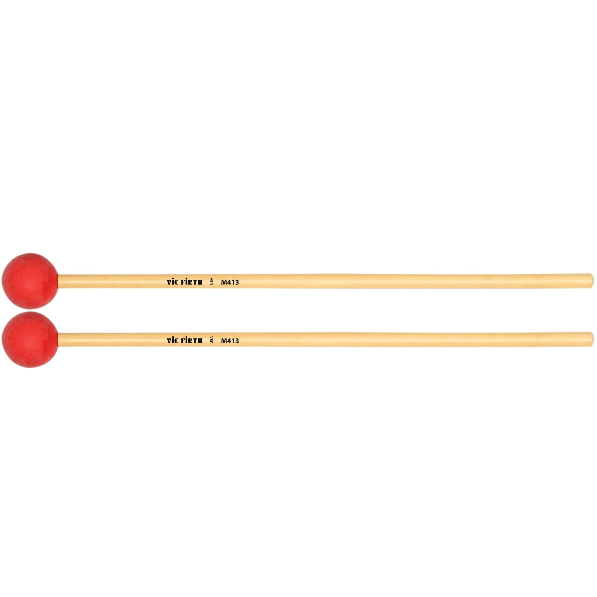 Vic Firth Articulate Series - M413 Medium Hard Synthetic Mallets - Round - Image 1