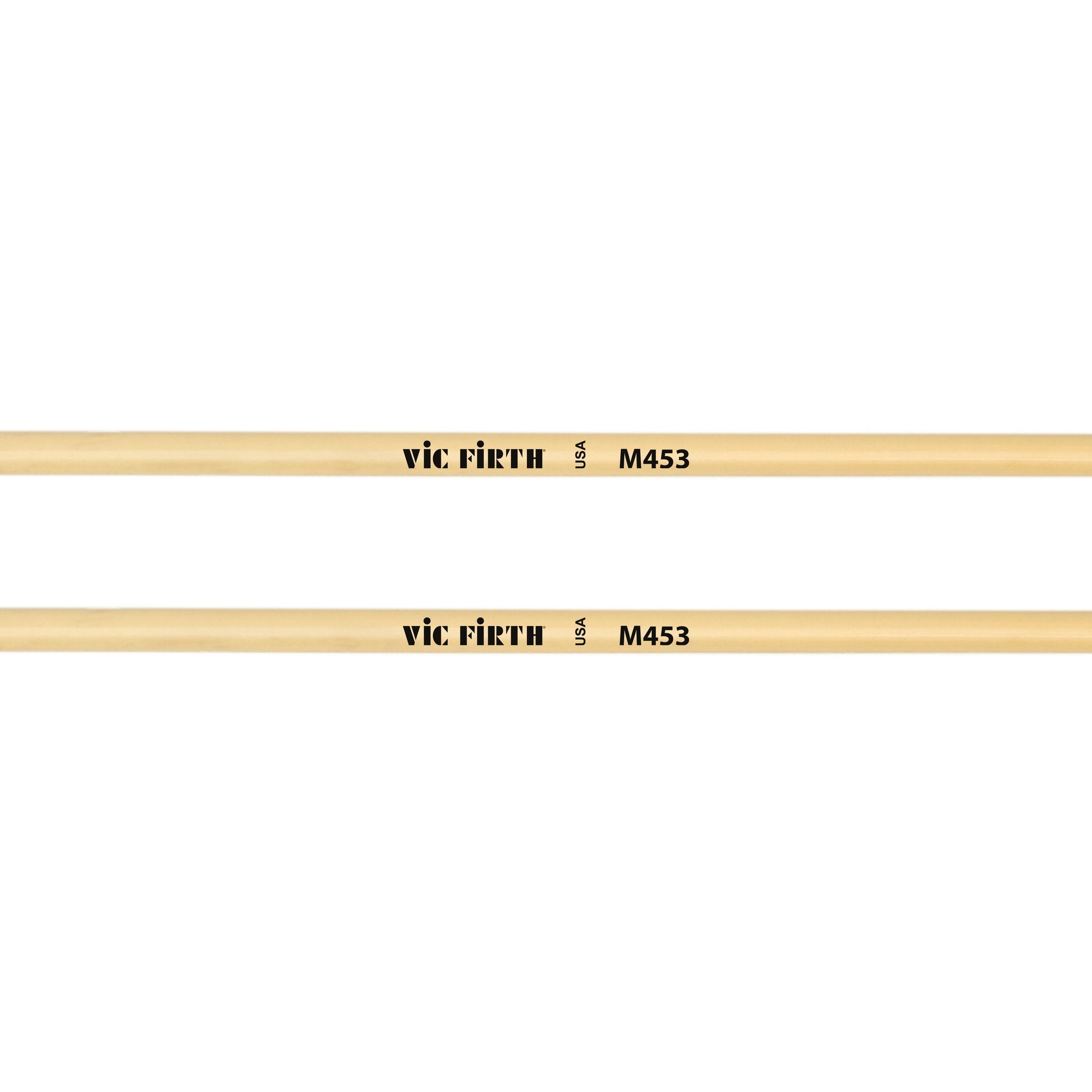 Vic Firth Articulate Series - M453 Glockenspiel Mallets - Brass - Oval - Image 2
