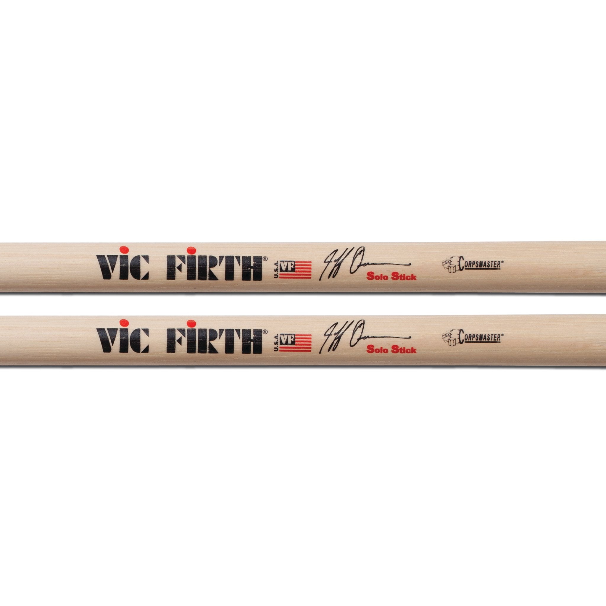 Vic Firth Corpsmaster Signature Snare Drumsticks - Jeff Queen Solo - Image 2