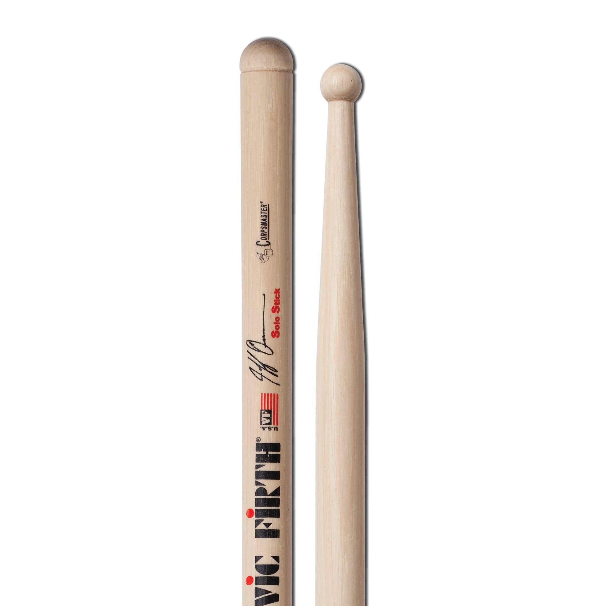 Vic Firth Corpsmaster Signature Snare Drumsticks - Jeff Queen Solo - Image 3