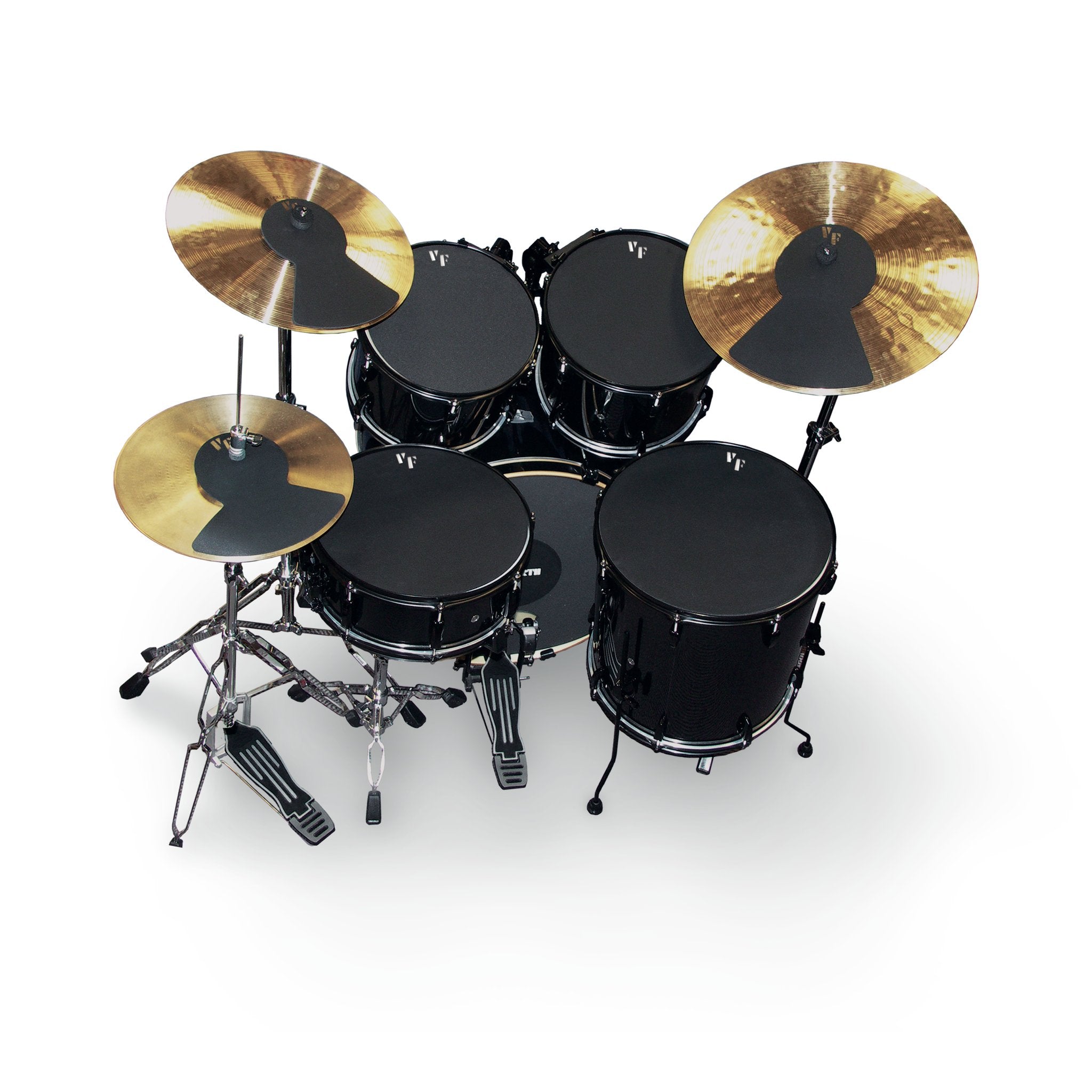 Vic Firth Drum and Cymbal Mute Prepack - 10"/12"/14"/14"/18" - Hi-hat - 2 Cymbals - Image 1