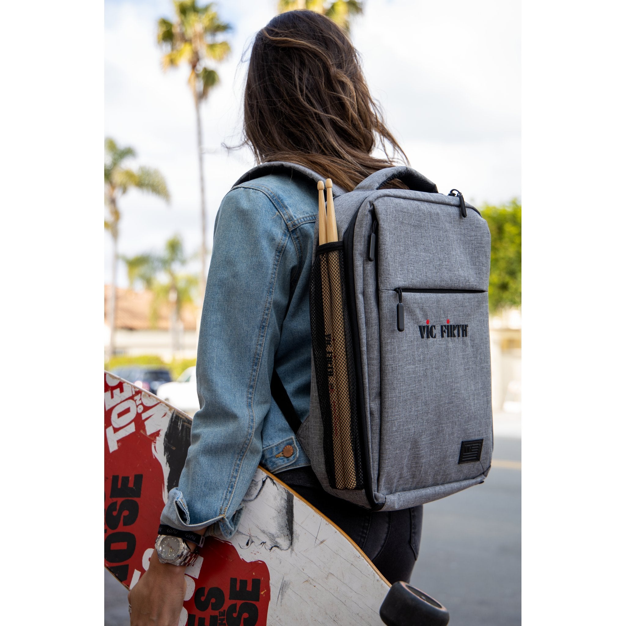 Vic Firth Gray Travel Backpack - Image 3