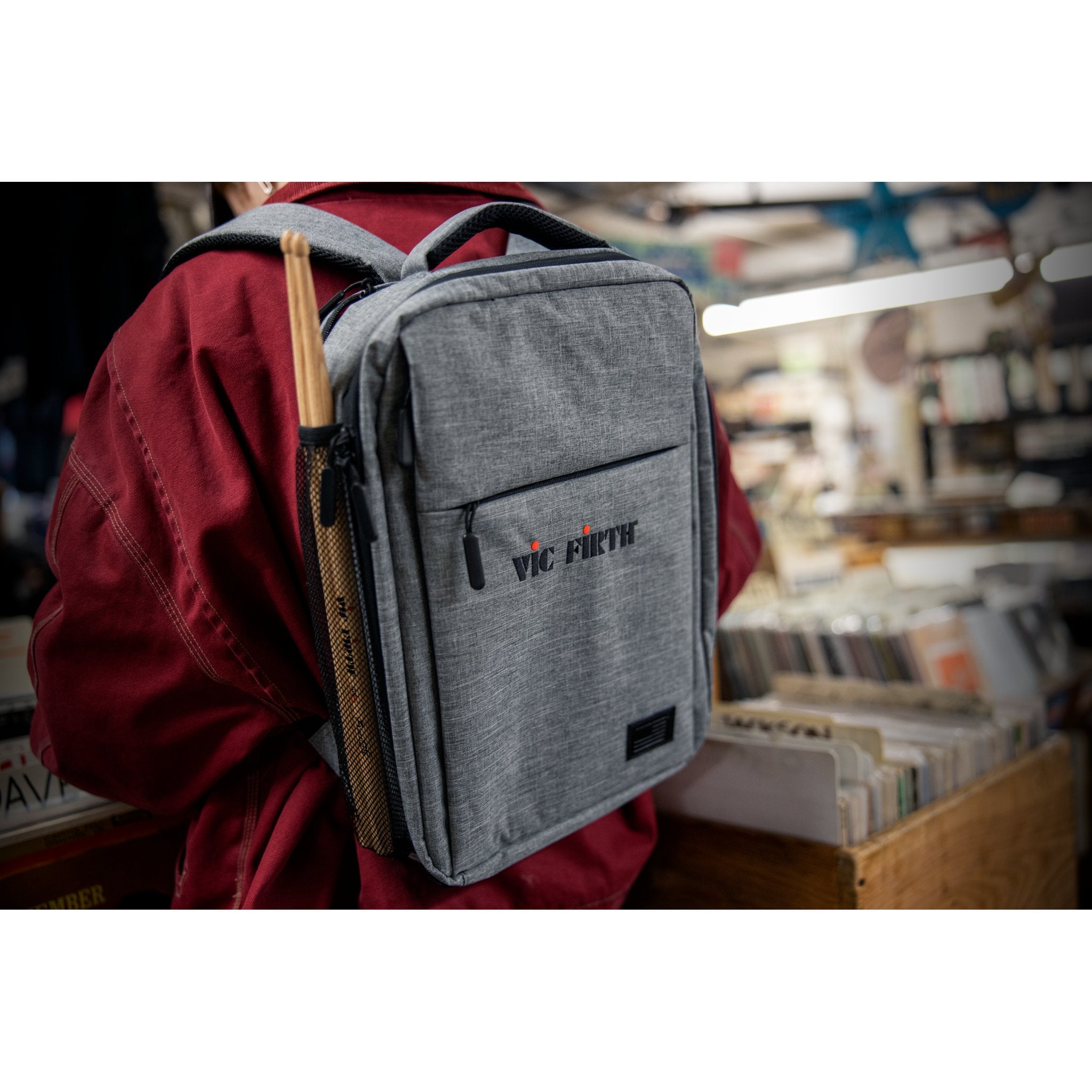 Vic Firth Gray Travel Backpack - Image 6