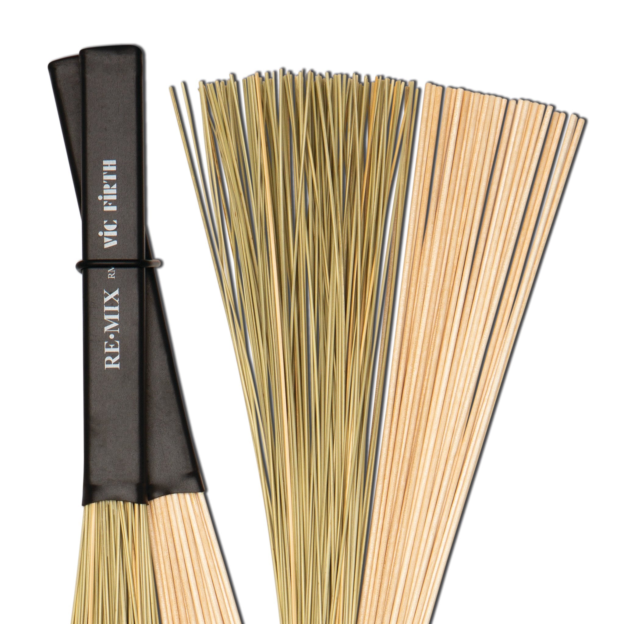 Vic Firth Re-Mix Brushes - 2 Pair Combo Pack (Grass & Birch) - Image 3