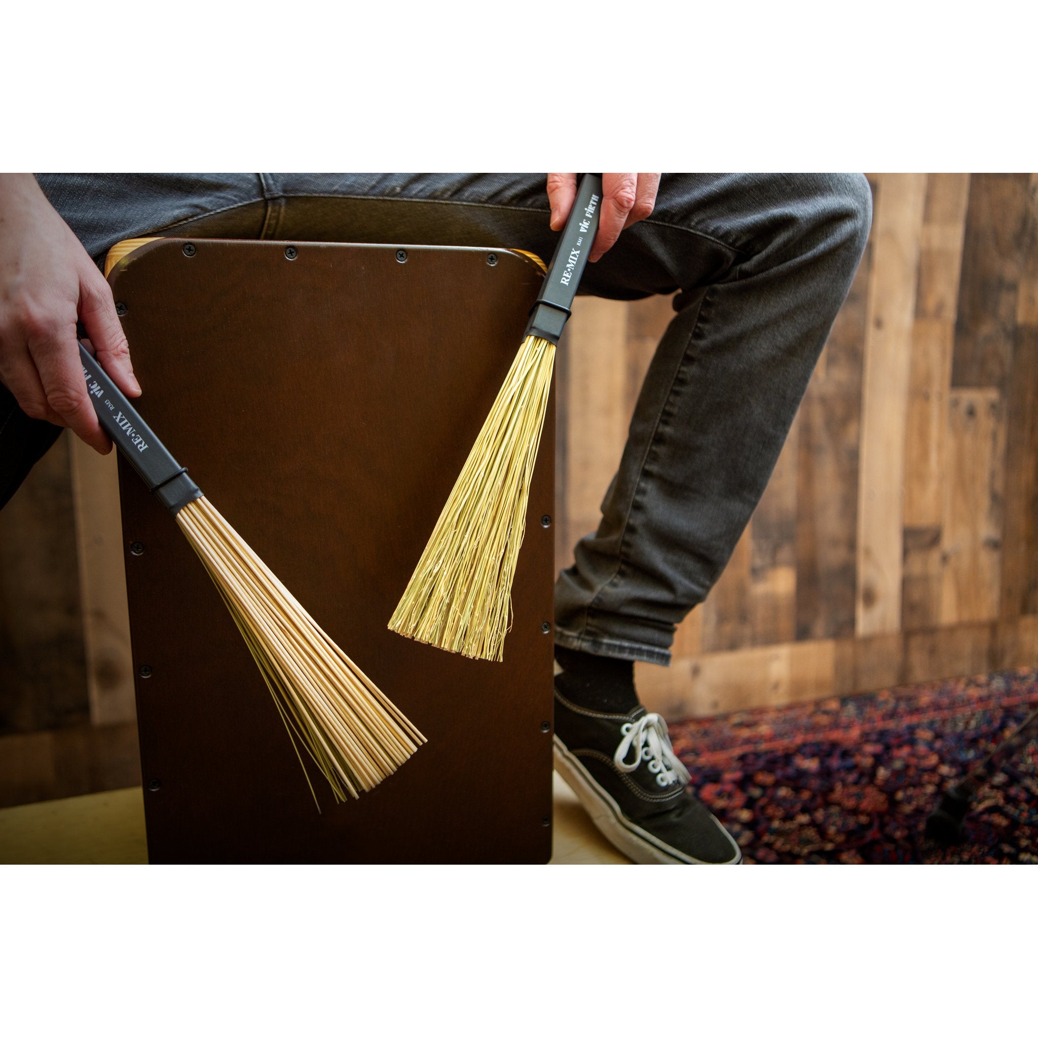 Vic Firth Re-mix Brushes - Broomcorn - Image 7