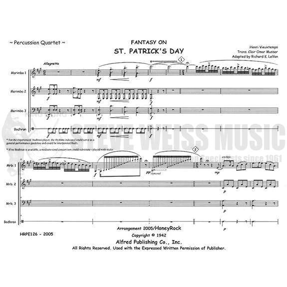 Vieuxtemps/Musser/LeVan-Fantasy on St. Patrick's Day (SP-4)-3