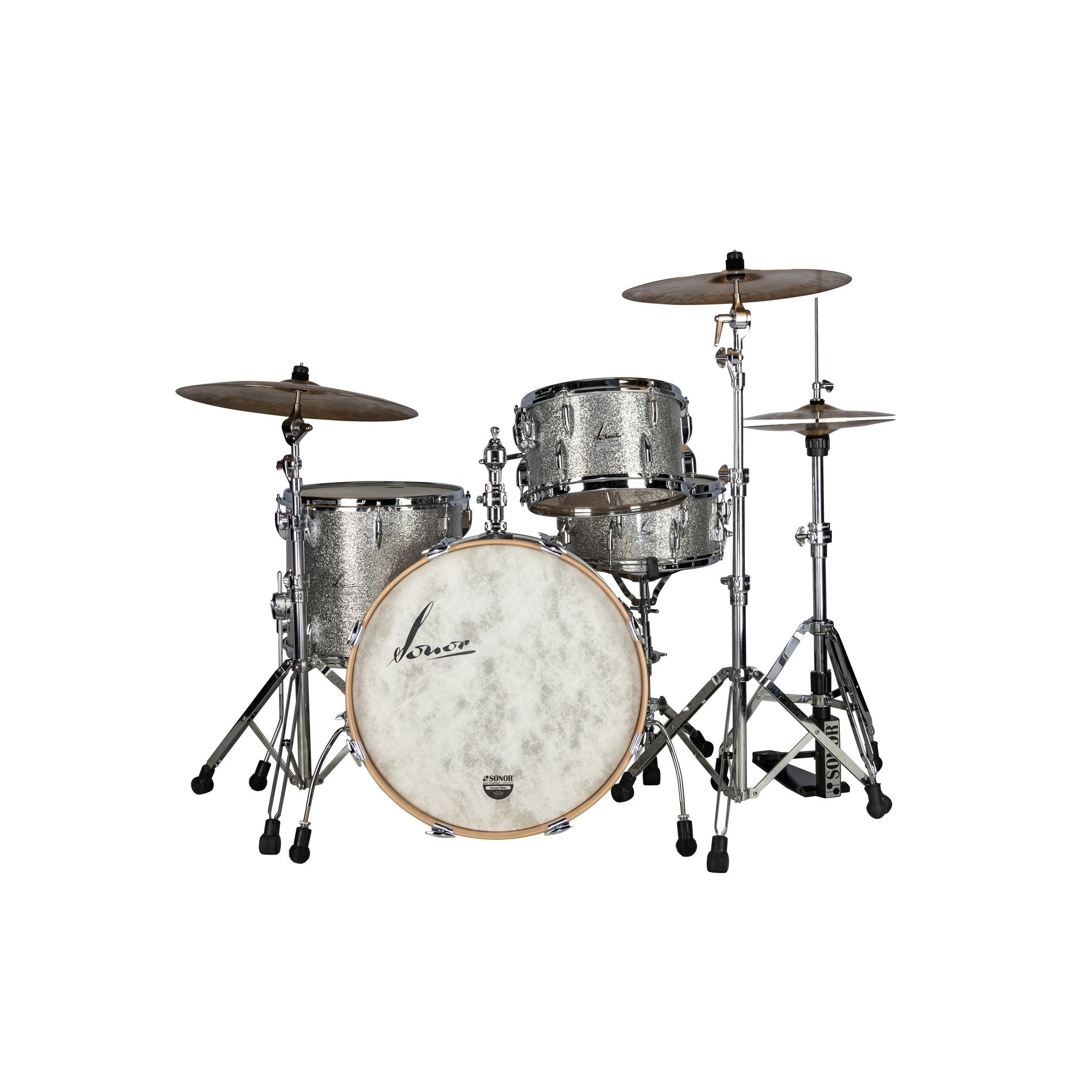 Sonor Vintage Series 22" 3pc Shell Pack - VSG Vintage Silver Glitter Audience View