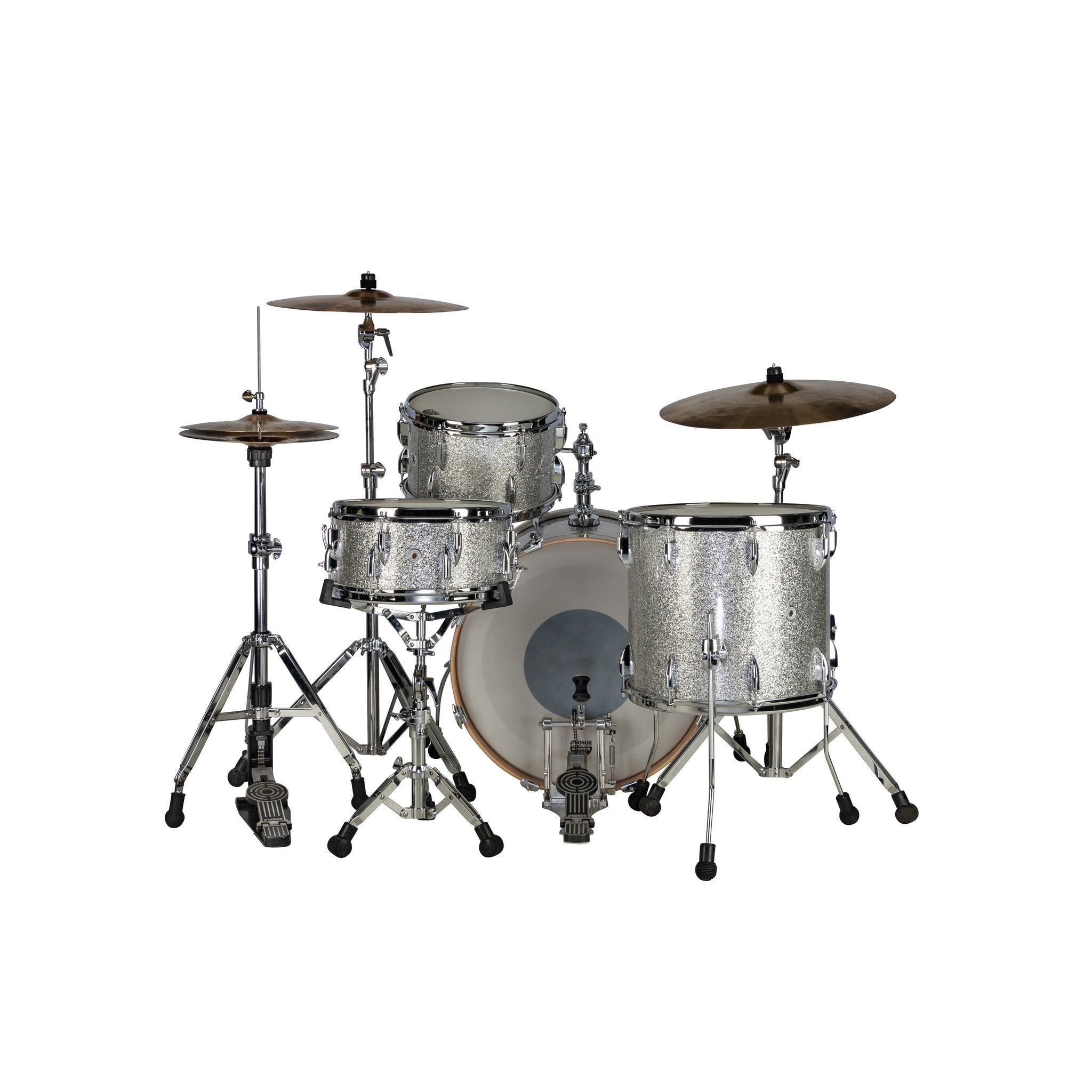 Sonor Vintage Series 22" 3pc Shell Pack - VSG Vintage Silver Glitter Performer View